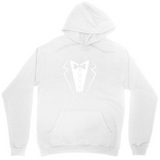 Men's Hoodie Minimalist Tuxedo Outline With Elegant Lapel And Bowtie Pattern Hoodie