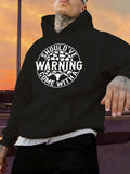 Men's Hoodie Shouldve Come With A Warning Bold Graphic Text Design Hoodie