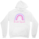Men's Hoodie Bride Squad Lovely Pastel Rainbow With Hand Drawn Pink Arch Hoodie