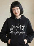 Women's Hoodie Peace Love Gymnastics With Heart And Graceful Athlete