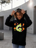 Women's Hoodie Festive Cute Cartoon Snake With Playful Lanterns And Blossoming Flowers Snake