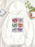 Women's Hoodie Mark John Romans Verses In Pastel Colored Candy Hearts