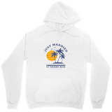 Men's Hoodie Just Married With Sunset Palms On Relaxing Beach