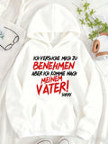 Women's Hoodie Printed text Geometric pattern