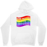 Men's Hoodie Im With The Brides Colorful Waving Rainbow Flag Pride Graphic Hooded Sweatshirt