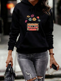Women's Hoodie Retro Cassette Surrounded By Colorful Flowers And Decorative Elements