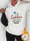 Women's Hoodie Summer Paradise Holiday With Palm Trees And Relaxing Hammock Under Sunny Skies