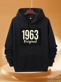 Men's Hoodie 1963 Original Bold Vintage Lettering On Black Hoodie