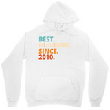 Men's Hoodie Best Husband Since 2010 Colorful Retro Block Text Hoodie