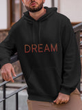 Men's Hoodie Dream Copper Foil Letters With Minimalist Modern Style Hoodie
