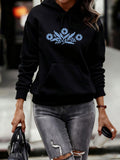 Women's Hoodie Delicate Blue Blossoms Blooming Graceful Nature Inspired Floral Motif Hoodie