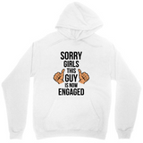 Men's Hoodie Sorry Girls This Guy Is Now Engaged Cartoon Hands Pointing Up Text Hoodie