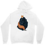 Men's Hoodie Elegant Orange Fox With Luxurious Fur Sitting Peacefully On White Hoodie Fox