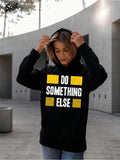 Women's Hoodie Do Something Else With Modern Yellow Graphic Blocks Sweatshirt