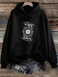 Women's Hoodie Radiant Sunburst With Artistic Hands Embracing Celestial Light Hoodie