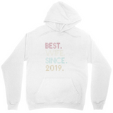 Men's Hoodie Best Since 2019 Gradient Pastel Typography Over Classic Hooded Sweatshirt