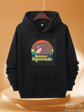 Men's Hoodie Become UnGovernable Sunset With Cute Smiling Cartoon Beaver