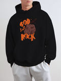 Men's Hoodie God Is My Strength Protective Boulder Surrounded By Small Shining Stones