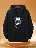 Men's Hoodie Put The Kettle On With Strong Hand Gripping Metallic Kettlebell Illustration