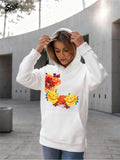 Women's Hoodie Colorful Abstract Blossoms With Vivid Petals And Gentle Brushstrokes Flower