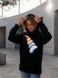 Women's Hoodie Minimalist Gradient Colors Spiral Shape Abstract Shell
