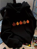 Women's Hoodie Autumn Foliage With Soft Gradient Hues Under Gentle Shadow Leaf