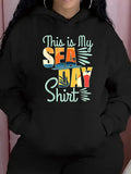 Women's Hoodie This Is My Relaxing Coastal Palm And Ocean Day Shirt