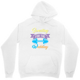 Men's Hoodie Sweating For The Wedding Colorful Ribbon With Dumbbells And Motivational Phrase Hoodie
