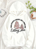 Women's Hoodie Torn Between Looking Like A Snack And Eating One Among Whimsical Cake Topped Desserts