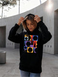 Women's Hoodie Colorful Geometric Shapes With Circular Blocks On Modern Hoodie