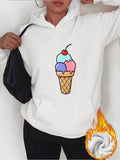 Women's Hoodie Colorful Summer Ice Cream Cone With Cherry On Top