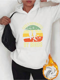 Women's Hoodie Vintage Sunset With Palm Trees And Retro Silhouette Graphic