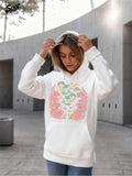 Women's Hoodie Abstract Pastel Shapes And Playful Colors Centered Hoodie