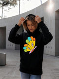 Women's Hoodie Vibrant Colorful Feathers Under Soft Morning Light Peacock