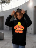 Women's Hoodie Style With Confidence In Vibrant Orange Graphic Lady Hoodie
