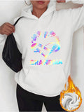 Women's Hoodie Colorful Handprints Around Heart With Loving Grandma
