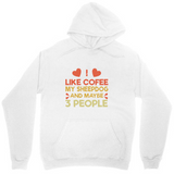 Men's Hoodie I Like Coffee My Sheepdog And Maybe Three People With Red Hearts