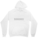 Men's Hoodie Bananas Minimalist Bold Lettering On Clean White Hoodie