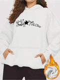 Women's Hoodie Galaxy Stars Cluster Flowing In Waves With Sparkling Comet Star