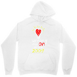 Men's Hoodie Moving On With Hand Drawn Heart Artwork 2002 Hoodie