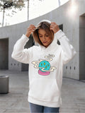Women's Hoodie Colorful Whimsical Mist Floating Amid Magical Stars Crystal Ball