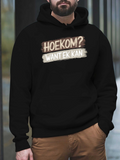 Men's Hoodie Textured Brushstroke Banner Bold Statement Hoodie