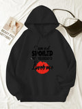 Women's Hoodie I Am Not Spoiled My Husband Loves Me With Bold Red Lip Print