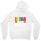 Men's Hoodie Colorful Letters With Vibrant Rainbow Accents Celebrating Lesbian Pride Hoodie
