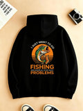 Women's Hoodie I Just Want To Go Fishing Under Sunset With Jumping Fish