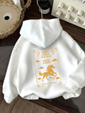 Women's Hoodie Happy Chinese New Year 2026 With Gold Clouds Lanterns Horse