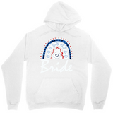Men's Hoodie Bride Cheerful Heart Rainbow With Soft Blue Red Elements Rainbow