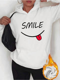 Women's Hoodie Smile With Playful Tongue And Cartoon Face Hoodie