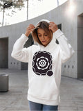 Women's Hoodie Bold Modern Circular Pattern With Abstract Ornamental Design Hoodie