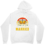 Men's Hoodie Cheers To Me Getting Married With Sunset And Two Beer Mugs